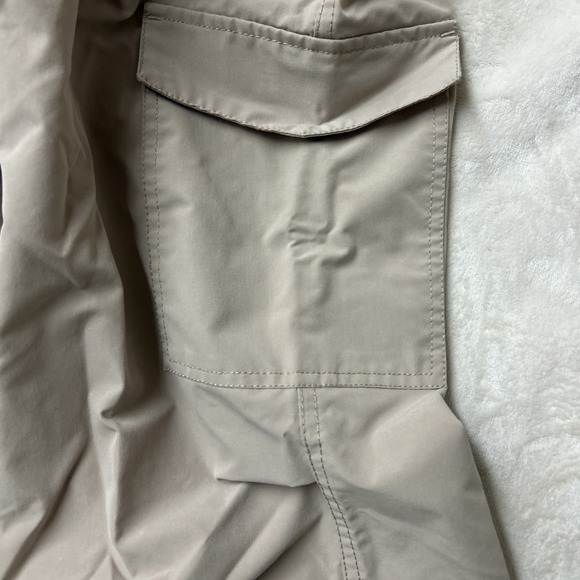 LOVE TREE Parachute Pants Womens Small Khaki Tan Wide Leg Slouchy Baggy Loose - Picture 2 of 5